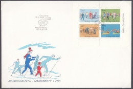 FINNLAND  Heftchenblatt 25, FDC, Breitensport, 1989 - Blocs-feuillets