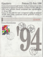 NORWEGEN 1105, ETB, Olympische Winterspiele Lillehammer 1992, Reklame Für Olympia-Buch - Briefe U. Dokumente