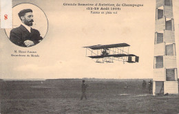 AVIATEUR - Henri FARMAN En Plein Vol - Carte Postale Ancienne - Aviateurs
