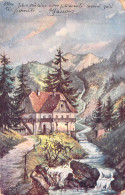 [-50%] SUISSE - Illustration - Maison Au Bord De La Riviére - Sapin - Montagne - Carte Postale Ancienne - Mon