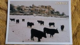 CPM TORO TAUREAU AUBAIS GARD REFLETS DU VILLAGE EN HIVER ED FLORIAN CANO - Taureaux