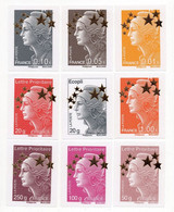 !!! MARIANNE DE L'EUROPE, MAXI TIMBRES ETOILES D'OR, SERIE N°4662A/4662Q NEUVE ** 15 VALEURS - 2 SCANS - 2008-2013 Marianna Di Beaujard