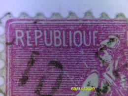VARIETES FRANCE 1924 N° 202  SEMEUSE LIGNEE OBLITEREE - Used Stamps