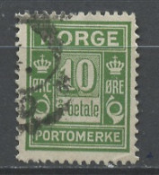 Norvège - Norway - Norwegen Taxe 1923-24 Y&T N°T8 - Michel N°P8 (o) - 10ö Chiffre - Oblitérés