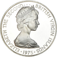 Monnaie, Îles Vierges Britanniques, Elizabeth II, Dollar, 1975, Franklin Mint - British Virgin Islands