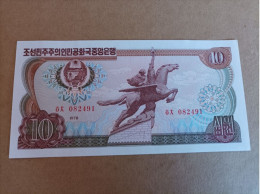 Billete De Corea Del Norte De 10 Won, Año 1978, Sello Rojo, UNC - Korea, Noord