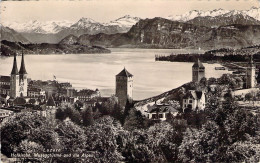 SUISSE - LUZERN - Hofkirche - Museggtürme Und Die Alpen - Carte Postale Ancienne - Lucerne