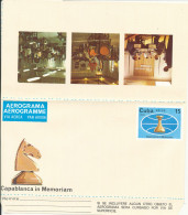 Cuba Aerogramme In Mint Condition CHESS  Capablanca In Memoriam - Posta Aerea