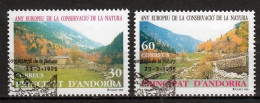 Spaans Andorra Mi 241,242 Europa Natuurjaar Gestempeld - Oblitérés