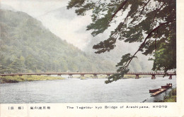 JAPON - KYOTO - The Togetsu Kyo Bridge Of Arashiyama - Carte Postale Ancienne - Kyoto