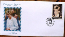 ROUMANIE Hommage à Diana, Princesse De Galles, Portrait. Yvert N°4580A, FDC Enveloppe 1er Jour 1999 - Donne Celebri