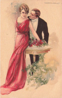 Illustrateur - Corbella - Couple Autout D'un Géridon - Fleur - Colorisé - Carte Postale Ancienne - Corbella, T.