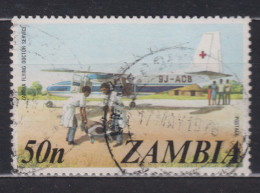 1975 Zambia / Sambia Mi:ZM 152°,Yt:ZM 144°, Zambia Flying Doctor Service / Flugzeug - Zambia (1965-...)