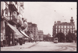 1922 Gelaufene Foto AK: Sonnenquai Beim Bellevue Mit Tram Und Geschäften Sowie Hotel Bellevue - Laufen-Uhwiesen 