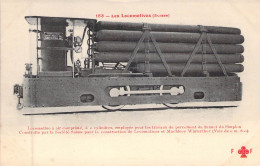 TRAINS - Les Locomotives (suisse) - Locomotive à Air Comprimé à 2 Cylindres  - Carte Postale Ancienne - Trains
