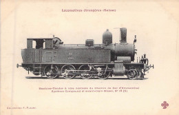 TRAINS - Locomotives étrangères (suisse) - Machine Tender à Voie Normale Du Chemin De Fer....  - Carte Postale Ancienne - Trains