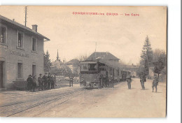 CPA 38 Charavines Les Bains La Gare Et Le Train Tramway - Charavines