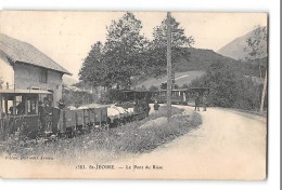 CPA 74 St Saint Jeoire En Faucigny Le Pont Du Risse Et Le Train Tramway - Saint-Jeoire