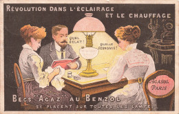 Publicité - Becs Agaz Au Benzol - Agasol Paris - Révolution Dans L'éclairage Et Le Chauffage - Carte Postale Ancienne - Advertising