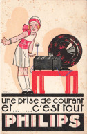 Publicité - Une Prise De Courant Et C'est Tout - Philips  - Carte Postale Ancienne - Advertising