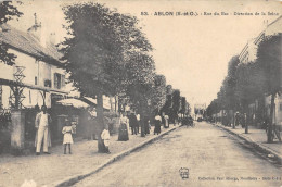 CPA 94 ABLON / RUE DU BAC / DIRECTION DE LA SEINE / Cliché Rare - Ablon Sur Seine