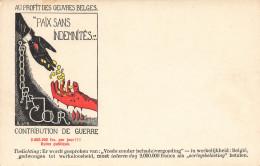 Publicité - Au Profit Des Oeuvres Belges - Paix Sans Indemnités - Contribution De Guerre - Carte Postale Ancienne - Advertising