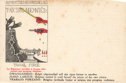 Publicité - Au Profit Des Oeuvres Belges - Paix Sans Indemnités - Travail Forcé - Carte Postale Ancienne - Advertising