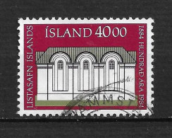 ISLANDE N°576 " MUSÉE D'ART " - Gebruikt