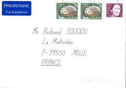 SUEDE AFFRANCHISSEMENT COMPOSE SUR LETTRE PRIORITAIRE POUR LA FRANCE 1998 - Storia Postale