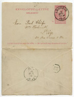 Belgium 1897 10c. King Leopold II Letter Envelope; Louvain To Liege - Omslagbrieven