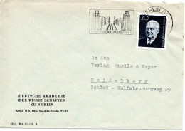 57474 - DDR - 1961 - 20Pfg Pieck EF A Bf BERLIN - BERLIN HAUPTSTADT DER DDR -> Westdeutschland - Covers & Documents