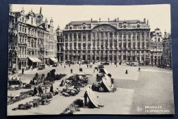 BELGIQUE - Bruxelles - Marché Au Fleurs La Grand'Place - Voitures - CPA Carte Postale Ancienne - Vers 1960 - Markten