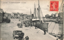 Port En Bessin * Vue Sur Les Quais * Bateau Vapeur * Attelage - Port-en-Bessin-Huppain