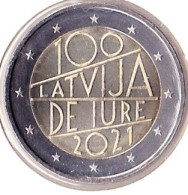 2 Euros Commémoratif Lettonie 2021 - Letonia