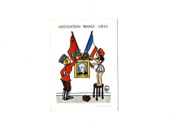 C P A    ILLUSTRATION DE EFFEL  ASSOCIATION FRANCE - URSS  VERSO  PRIX DU VOYAGE  1970 - Effel