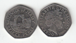 Jersey 50p Coin Fifty Pence 2006 (Small Format) Circulated - Jersey