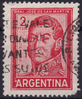 Argentine YT 604B Mi 765IIa Sn 692 Année 1959-62 1961 (Used °) José Francisco De San Martín - Used Stamps