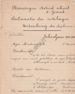Leuven - Koningin Astrid School 4e Graad Voor Meisjes - Programma Proclamatie 1940-1941 (V2319) - Manuscrits