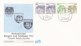 GERMAN CASTLES, ARCHITECTURE, COVER FDC, 1982, WEST GERMANY - Châteaux