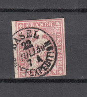 1856/57   N° 24D     OBLITERE     CATALOGUE   SBK - Gebraucht