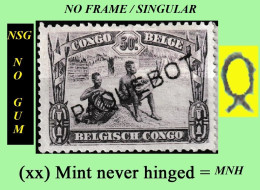 1931 ** CONGO BELGE / BELGIAN CONGO COB 173 PAQUEBOT ETHNIC +  (PLURAL ) ( X 1 Stamp MNH NSG) NO GUM + WITH FRAME - Neufs