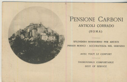 PENSIONE CARBONI - Anticoli Corrrado (ROMA)  - Von 1928 (59492) - Cafes, Hotels & Restaurants