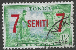 Tonga. 1968 New Currency Surcharges. 7s On 1½d Used. SG 234 - Tonga (...-1970)