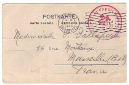 Franc De Port Red Cross Bern Switzerland - Marseille France 1916 - WWI - Franchise