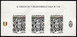 [Q] Italia / Italy 2015: Juventus, 3 Val. In Striscia / Juventus Top Sheet Strip Of 3 Stamps ** - Clubs Mythiques
