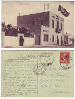 Postcard Postoffice  / Postmark / Stamp F.M. Zarzis Tunisia - France 1924 - Lettres & Documents