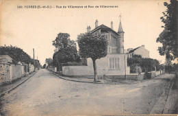 CPA 91 YERRES / RUE DE VILLENEUVE / RUE DE VILLECRESNES - Yerres