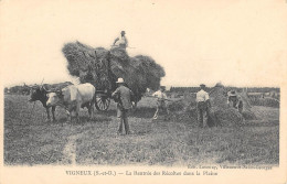 CPA 91 VIGNEUX / LA RENTREE DES RECOLTES DANS LA PLAINE / SCENE DE FENAISON - Vigneux Sur Seine