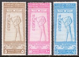 Egypt - Scott #105-107 - MH - Hinge Bumps, A Few Toning Spots - SCV $56 - Unused Stamps