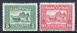 Eritrea - Scott #49-50 - MH - Paper Adhesion On Reverse #49 - SCV $5.95 - Eritrea